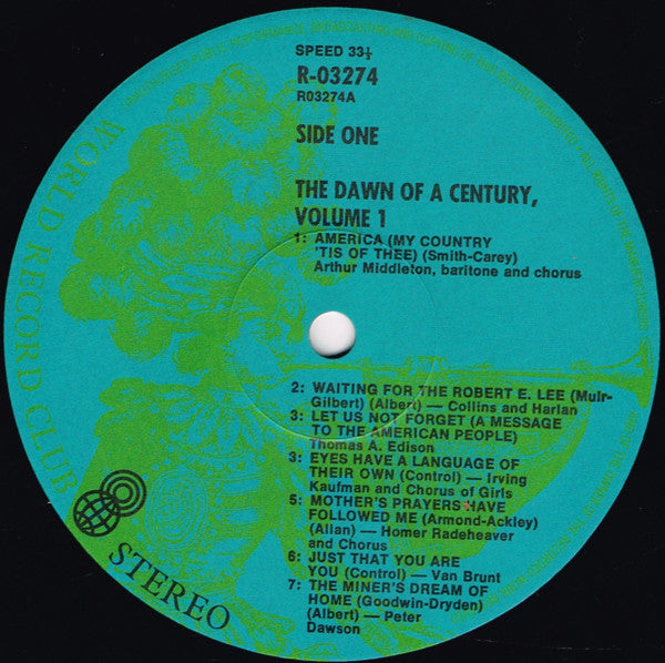Various : Dawn of A Century Vol. 1 (LP, Comp, Mono, Club)