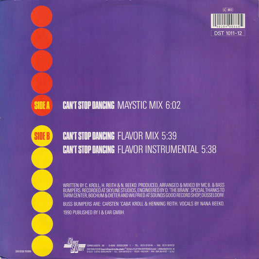 Bass Bumpers : Can't Stop Dancing (12", Maxi)