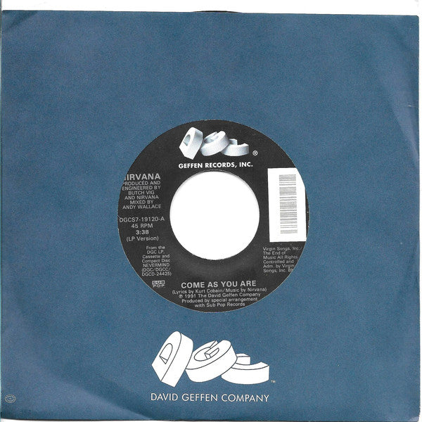 Nirvana : Come As You Are (7", Single)