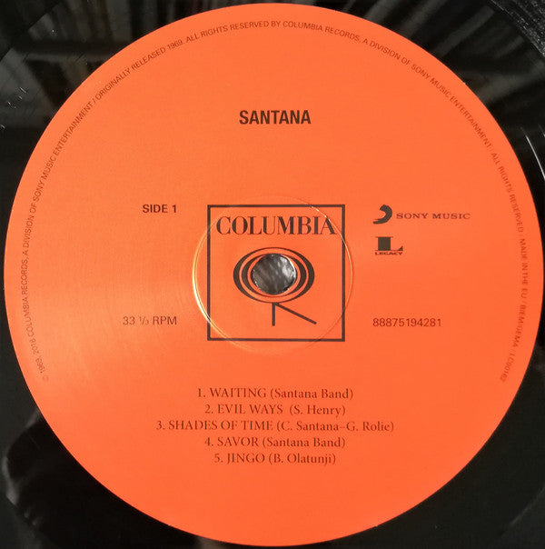 Santana : Santana (LP, Album, RE, 180)