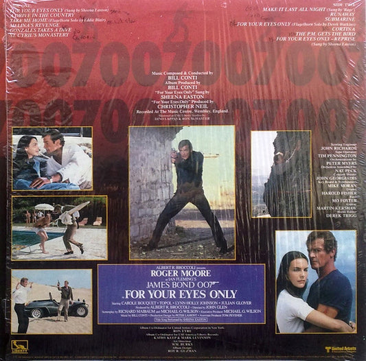 Bill Conti : For Your Eyes Only (Original Motion Picture Soundtrack) (LP, Album, Win)
