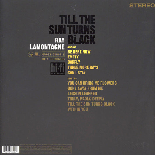 Ray Lamontagne : Till The Sun Turns Black (LP, Album, RE)
