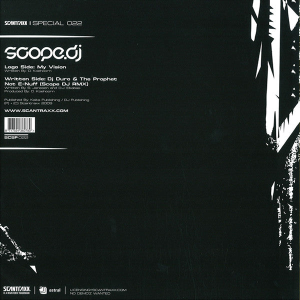 Scope DJ : My Vision / Not E-Nuff (Scope DJ Rmx) (12")