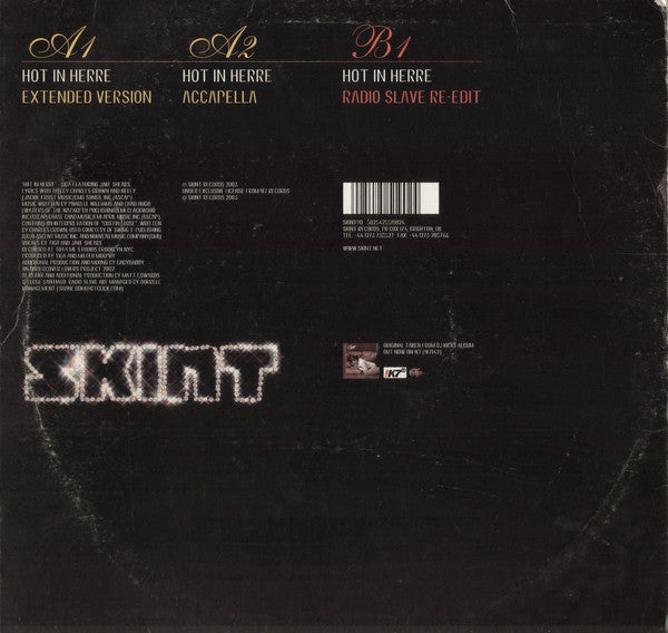 Tiga : Hot In Herre (12", Single)