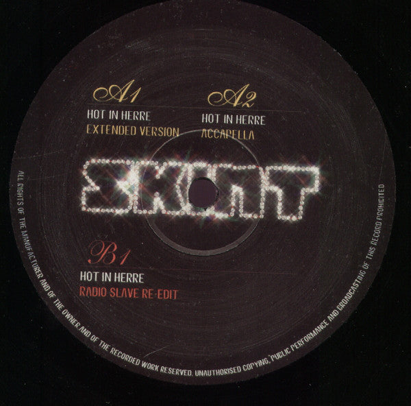 Tiga : Hot In Herre (12", Single)