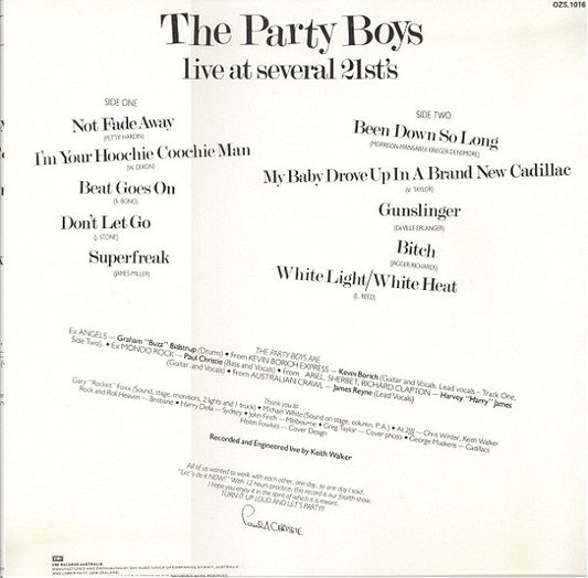The Party Boys (3) : Live At Several 21st's (LP, Album)