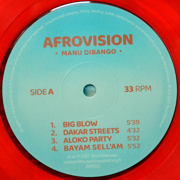 Manu Dibango : Afrovision (LP, Ltd, RM, RP, red)