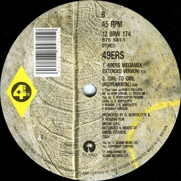 49ers : Girl To Girl (12")
