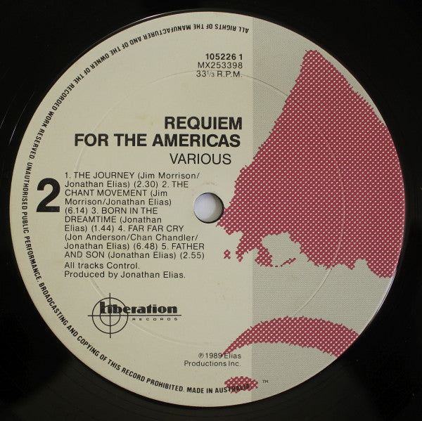 Jonathan Elias : Requiem For The Americas - Songs From The Lost World (LP, Album, Gat)
