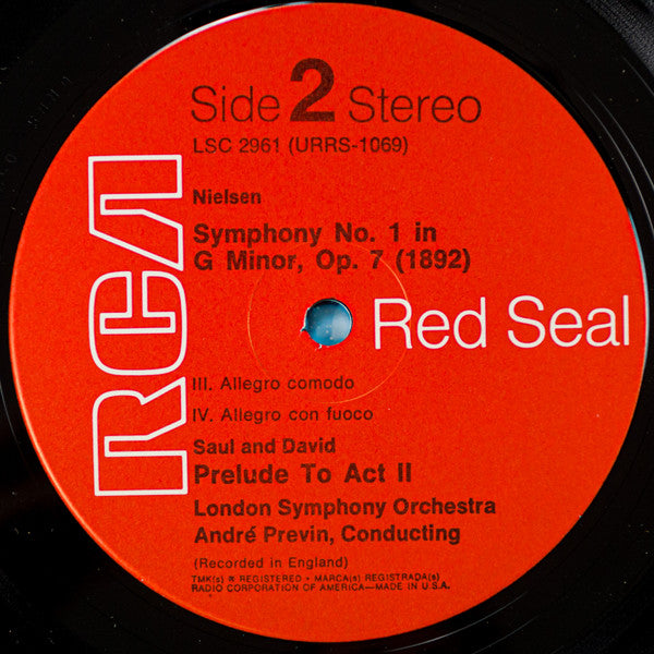 Carl Nielsen, André Previn Conducts The London Symphony Orchestra : Symphony No. 1 (1892) (LP, RP)