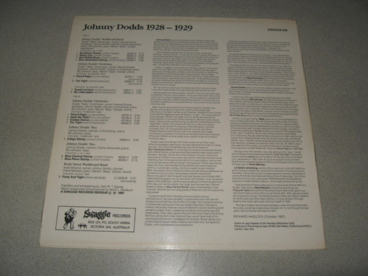 Johnny Dodds : Johnny Dodds 1928 - 1929 (LP, Comp, Mono, RE)