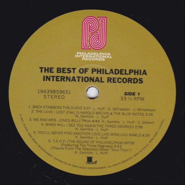 Various : The Best Of Philadelphia International Records (LP, Comp)