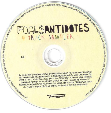 Foals : Antidotes (4 Track Sampler) (CDr, Promo, Smplr, Dig)