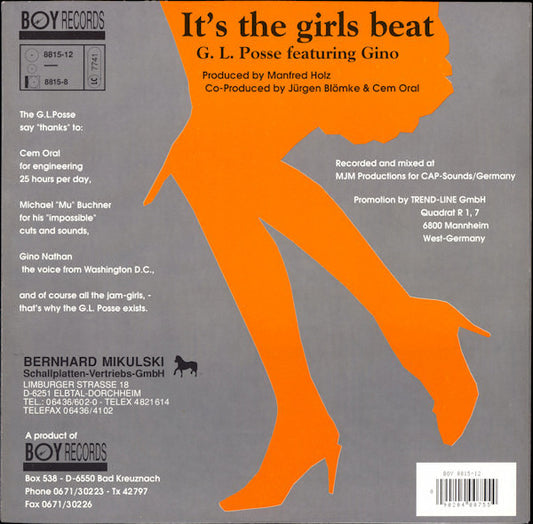 G.L. Posse Featuring Gino* : It's The Girls Beat (12")