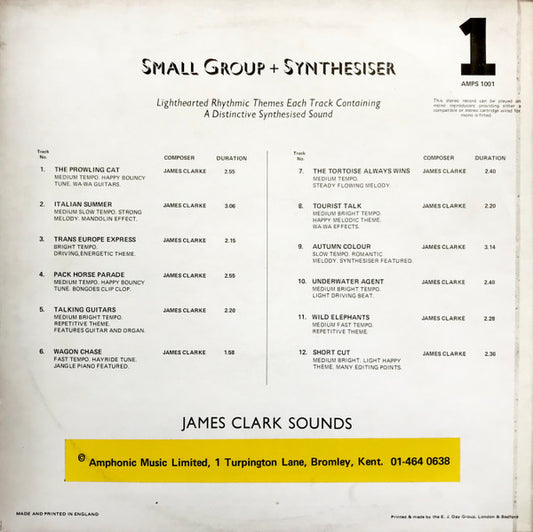 James Clarke : Small Group + Synthesiser (LP, Album)