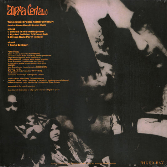 Tangerine Dream : Alpha Centauri (LP, Album, Mono, Quad, RE, RM, Cle)