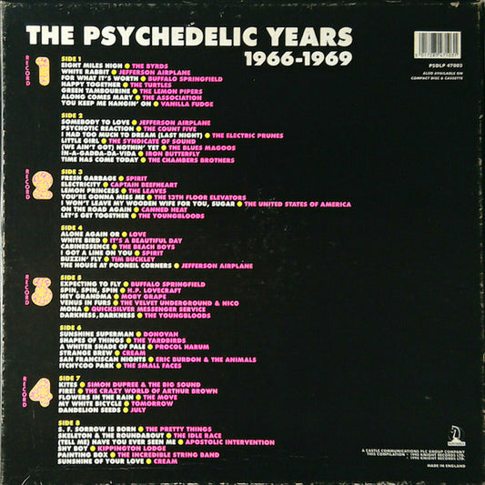 Various : The Psychedelic Years (4xLP, Comp)