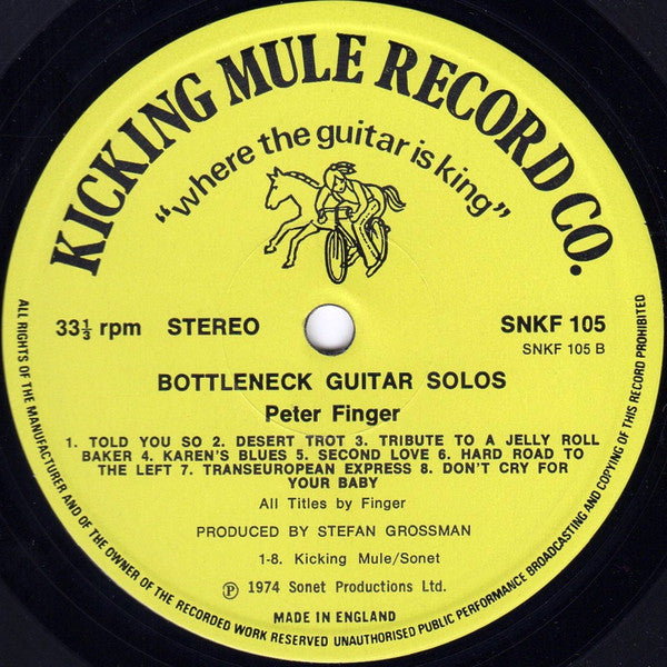 Peter Finger : Bottleneck Guitar Solos (LP, Album)