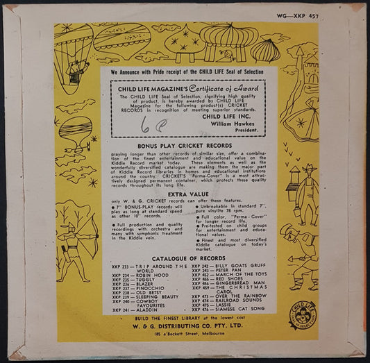 Betty Wells, Bill Marine And The Playmates (5) With Orchestra Directed By Maury Laws : Peter Rabbit And The Hunt For Flopsie's Tail (7")