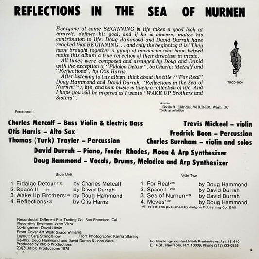 Doug Hammond & David Durrah : Reflections In The Sea Of Nurnen (LP, Album, RE)