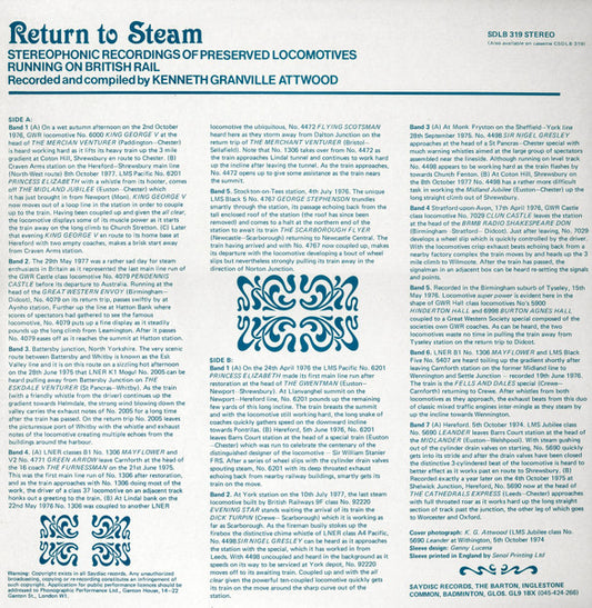 Kenneth Granville Attwood : Return To Steam - Vol.2 (LP)