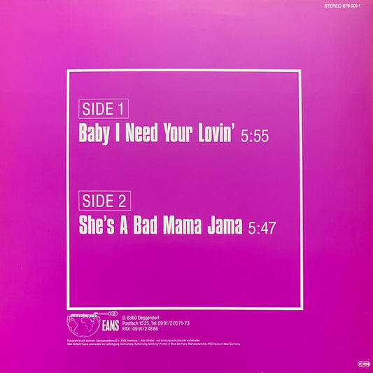 Carl Carlton : Baby I Need Your Lovin' (12", Maxi)