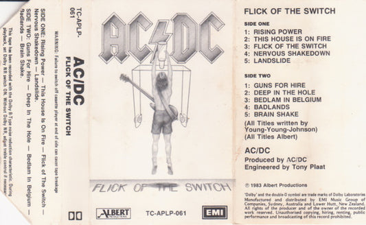 AC/DC : Flick Of The Switch (Cass, Album)