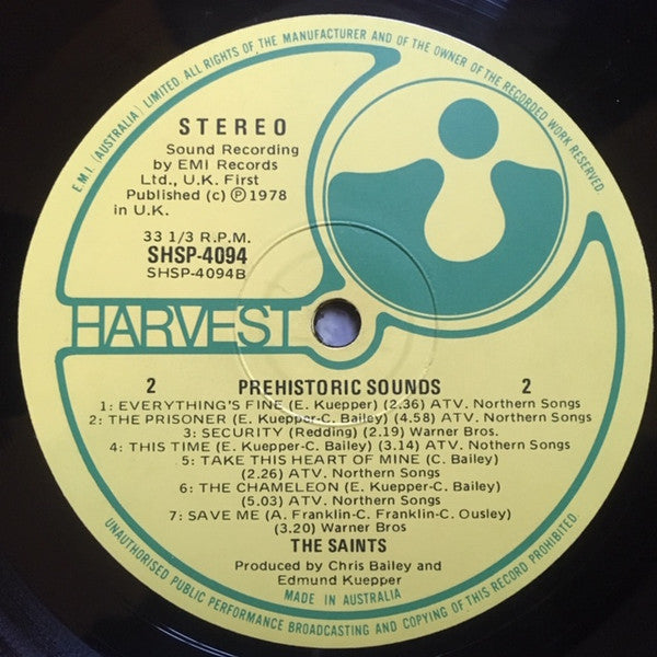 The Saints (2) : Prehistoric Sounds (LP, Album)