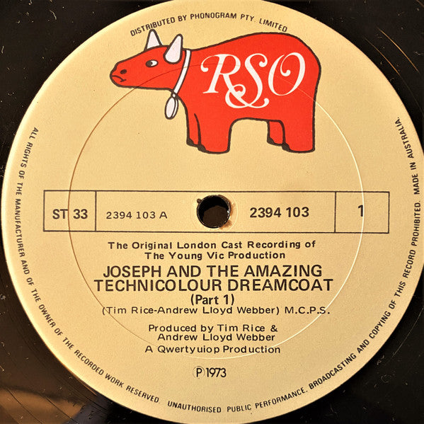 Andrew Lloyd Webber And Tim Rice : Joseph And The Amazing Technicolor Dreamcoat (LP, Album)