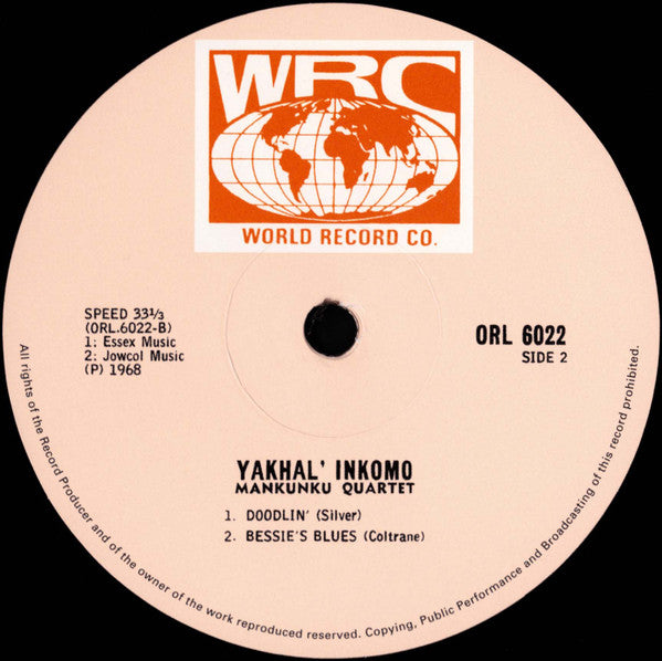 Mankunku Quartet : Yakhal' Inkomo (LP, Album, RE, RM)