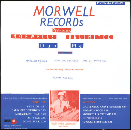 Morwell Unlimited : Dub Me (LP, Album, RE)