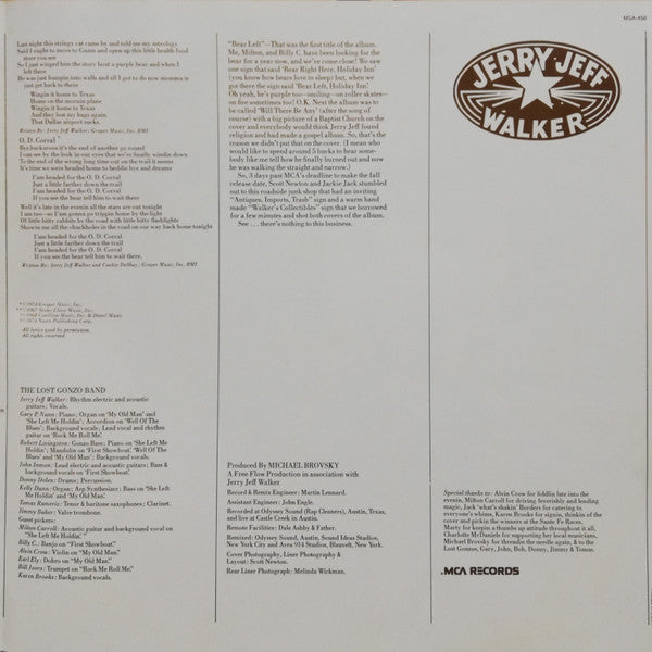 Jerry Jeff Walker : Walker's Collectibles (LP, Album, Pin)