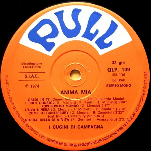I Cugini Di Campagna : Anima Mia (LP, Album)