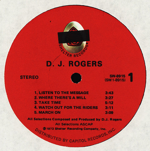 D. J. Rogers : D. J. Rogers (LP, Album)
