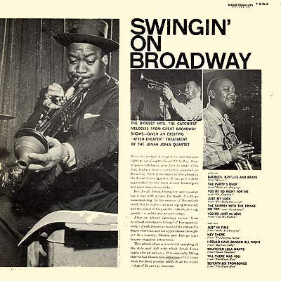 The Jonah Jones Quartet : Swingin' On Broadway (LP, Album, Mono)