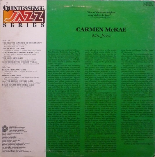 Carmen McRae : Ms. Jazz (LP, Comp)