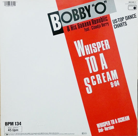 Bobby "O" & His Banana Republic Feat. Claudja Barry : Whisper To A Scream (12", Maxi)