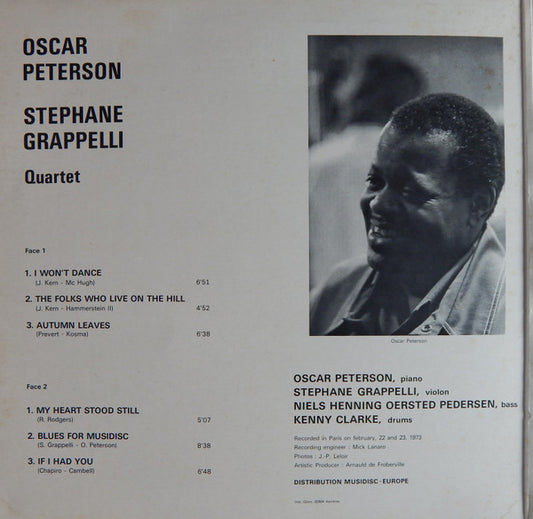 Oscar Peterson - Stéphane Grappelli Quartet : Oscar Peterson - Stephane Grappelli Quartet Vol. 2 (LP, Album, Gat)