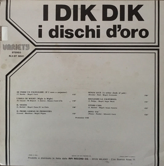 I Dik Dik : I Dischi D'Oro (LP, Comp)