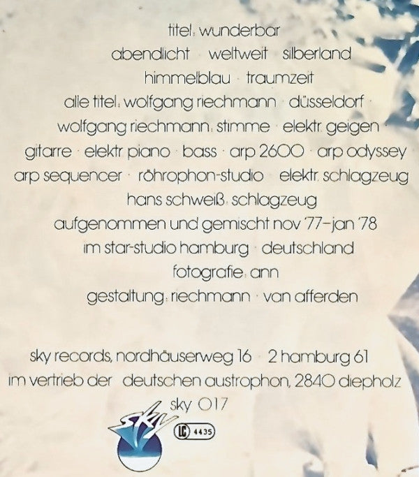 Wolfgang Riechmann : Wunderbar (LP, Album)