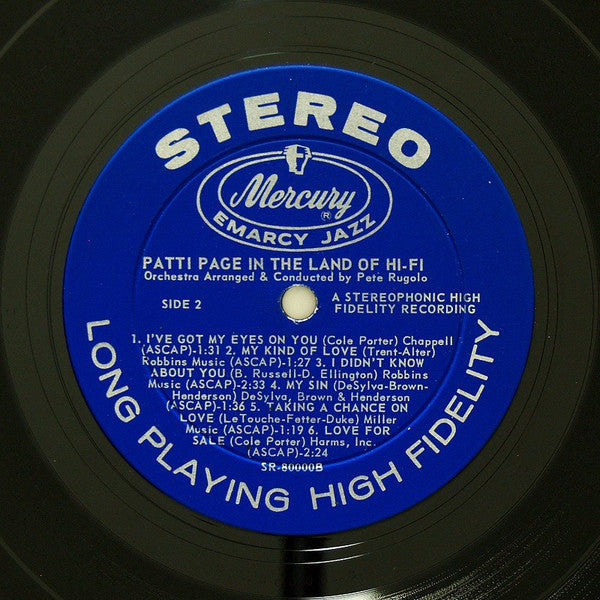 Patti Page With Pete Rugolo Orchestra : In The Land Of Hi-Fi (LP, Album)