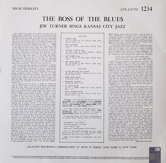Big Joe Turner : The Boss Of The Blues Sings Kansas City Jazz (LP, Album, Mono, RE, 180)