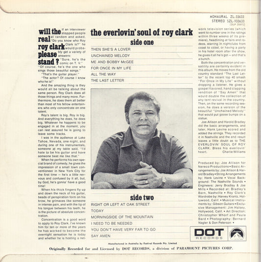 Roy Clark : The Everlovin' Soul Of Roy Clark (LP, Album)