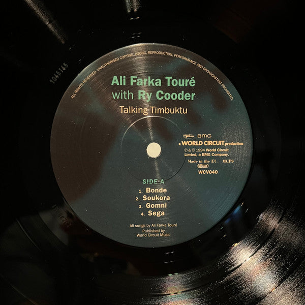 Ali Farka Touré With Ry Cooder : Talking Timbuktu (2xLP, Album, RE, 180)