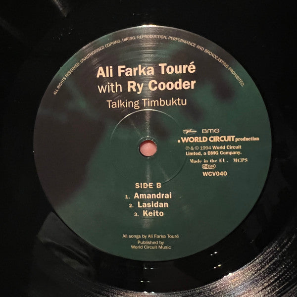 Ali Farka Touré With Ry Cooder : Talking Timbuktu (2xLP, Album, RE, 180)