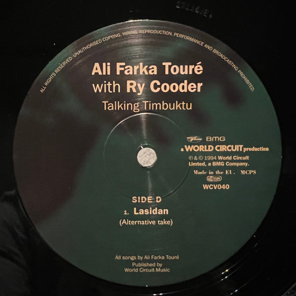 Ali Farka Touré With Ry Cooder : Talking Timbuktu (2xLP, Album, RE, 180)