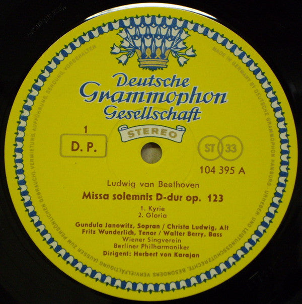 Ludwig van Beethoven, Gundula Janowitz · Christa Ludwig, Fritz Wunderlich · Walter Berry, Wiener Singverein, Berliner Philharmoniker, Herbert von Karajan : Missa Solemnis (2xLP + Box)