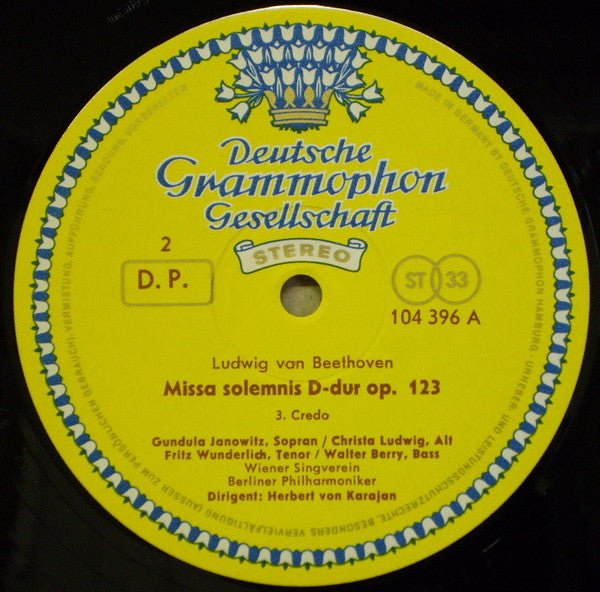 Ludwig van Beethoven, Gundula Janowitz · Christa Ludwig, Fritz Wunderlich · Walter Berry, Wiener Singverein, Berliner Philharmoniker, Herbert von Karajan : Missa Solemnis (2xLP + Box)