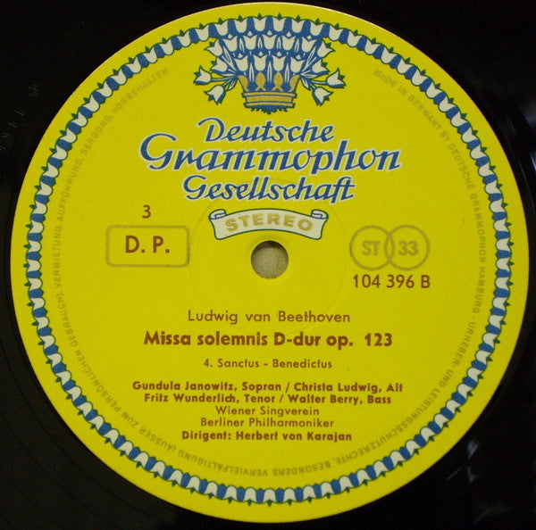 Ludwig van Beethoven, Gundula Janowitz · Christa Ludwig, Fritz Wunderlich · Walter Berry, Wiener Singverein, Berliner Philharmoniker, Herbert von Karajan : Missa Solemnis (2xLP + Box)
