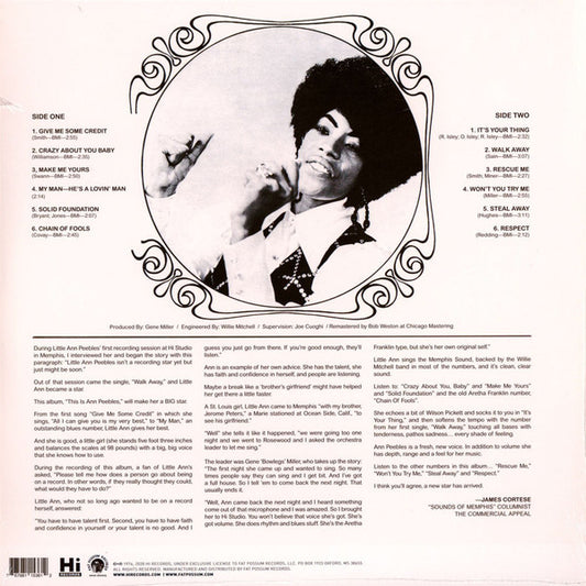 Ann Peebles : This Is Ann Peebles (LP, Album, RE, RM)